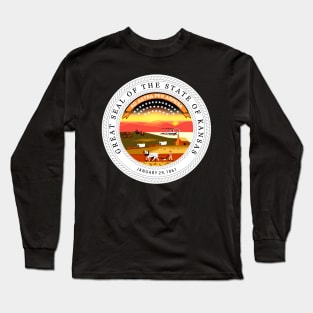 Kansas Coat of Arms Long Sleeve T-Shirt